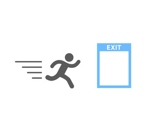 Emergency Exit symbol, icon 