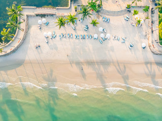 Aerial view of beach and sea