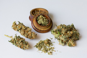 Close up of dried Cannabis for medicinal use, Medical Marijuana