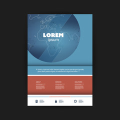 Modern Style Technology Flyer or Cover Design for Your Business - Applicable for Reports, Presentations, Placards, Posters - Creative EPS10 Vector Template