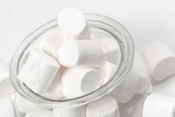 Fototapeta na wymiar Fluffy white marshmallow