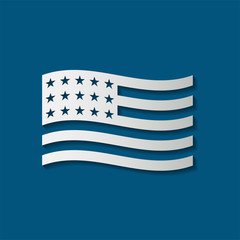Icon USA flag,american National flag,