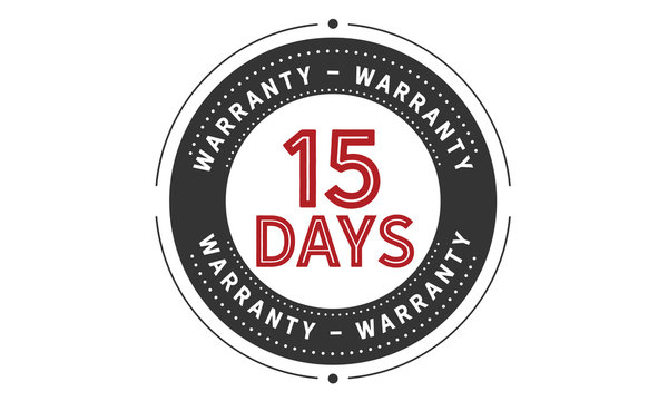 15 days warranty icon vintage rubber stamp guarantee