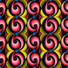 Abstract color vertical seamless waves pattern