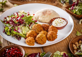 Traditional falafel patties