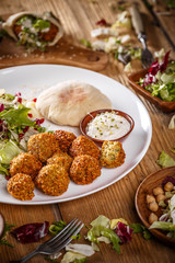 Fresh vegetarian falafel