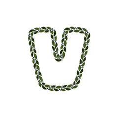 V Plant Letter Logo Icon Design