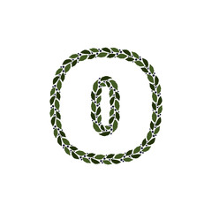 O Plant Letter Logo Icon Design