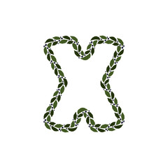 X Plant Letter Logo Icon Design