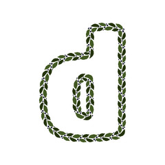D Plant Letter Logo Icon Design