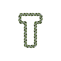 T Plant Letter Logo Icon Design