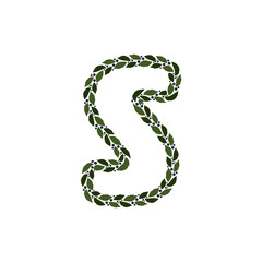 S Plant Letter Logo Icon Design