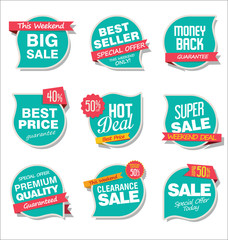 Obraz premium Modern stickers and tags collection