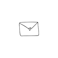 Romantic envelope logo element