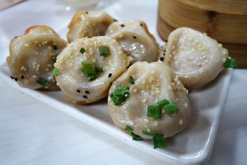 Shanghai pan fried pork dumpling