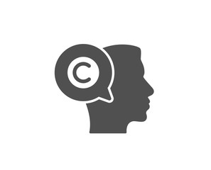 Ð¡opyrighter simple icon. Writer person sign. Copywriting symbol. Quality design elements. Classic style. Vector