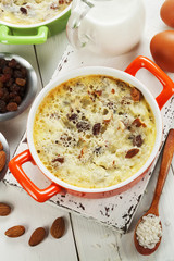 Rice pudding with raisin