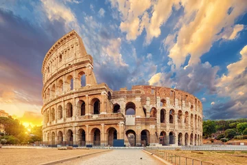 Photo sur Plexiglas Colisée Le Colisée ou l& 39 Amphithéâtre Flavien (Amphitheatrum Flavium ou Colosseo), Rome, Italie.