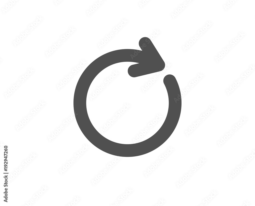 Poster refresh simple icon. rotation arrow sign. reset or reload symbol. quality design elements. classic s
