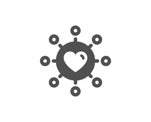 Love dating simple icon. Relationships network sign. Valentines day or Heart symbol. Quality design elements. Classic style. Vector