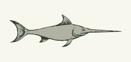 Swordfish. Vector drawing