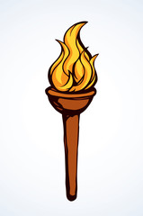 Torch. Vector drawing