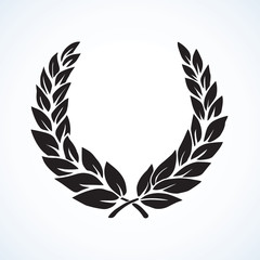 Laurel wreath. Vector drawing