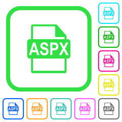 ASPX file format vivid colored flat icons