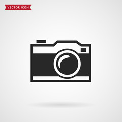 Retro photo camera icon
