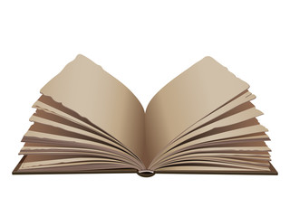 Retro vintage opened book