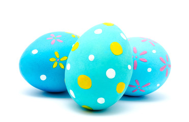 Perfect colorful handmade easter eggs isolated