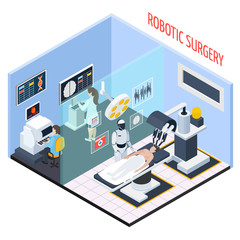 Robotic Surgery Isometric Composition
