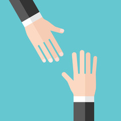 Two hands, help concept