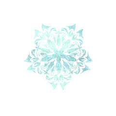 Watercolor decorative mandala element isolated on white background
