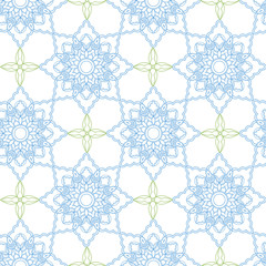 Arabic Seamless Pattern. Ramadan Kareem islamic vector on white background
