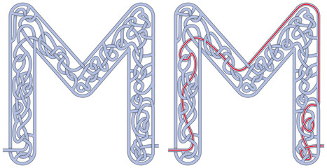 Maze letter M