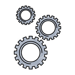 cogwheel gears mechanism technology settings vector illustration
