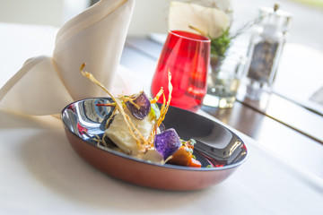 Fisch als Gericht im Restaurant