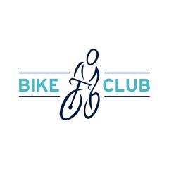 Bicycle logo template. Bike club logo