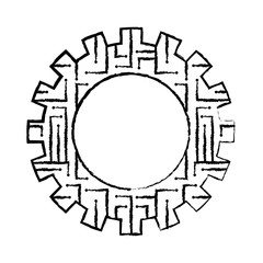 Obraz premium gear wheel and circuit board digital technology and engineering digital vector illustration