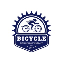 Bicycle logo template. Bike club logo