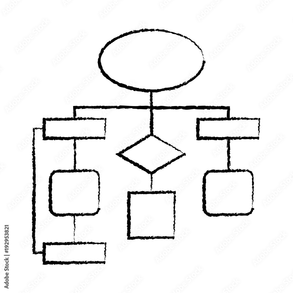 Poster diagram flow chart connection empty vector illustration