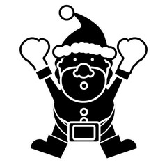 Cartoon santa claus icon
