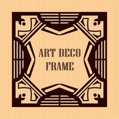 Vintage retro frame in Art Deco style. Template for design