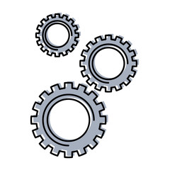 cogwheel gears mechanism technology settings vector illustration