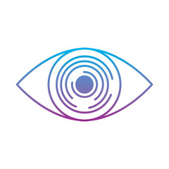 technology eye cyber security icon vector illustration