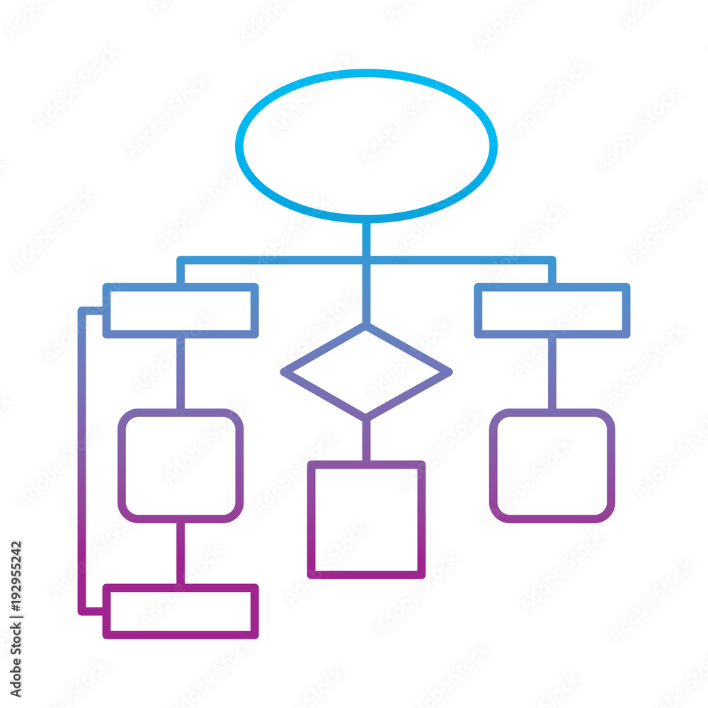 Poster diagram flow chart connection empty vector illustration