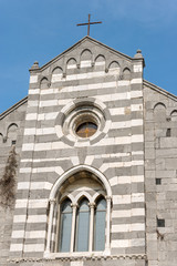 Fototapeta na wymiar Porto Venere Liguria Italy - Chiesa di San Lorenzo (Church of St. Lawrence)