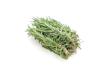fresh rosemary on white background