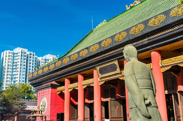 Naklejka premium Che Kung Miu Temple in Hong Kong, China